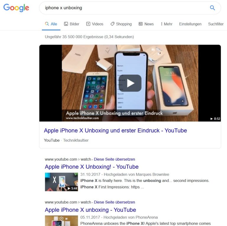 Iphone X Unboxing Google Suche