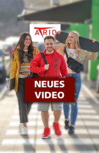 Thumbnail für IGTV auf Instagram für die Atrio Villach Frühlingsmode mit drei Influencern und dem Atrio Logo im Background